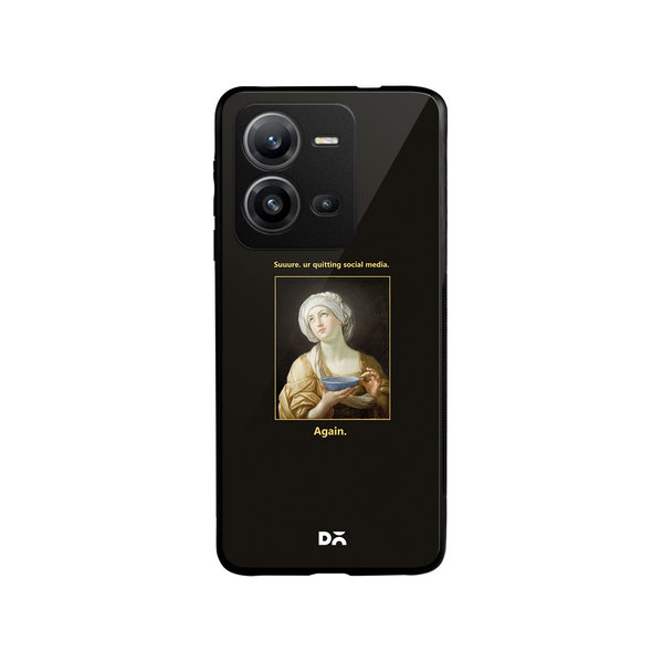 

DailyObjects Social Media Glass Case Cover For Vivo V25
