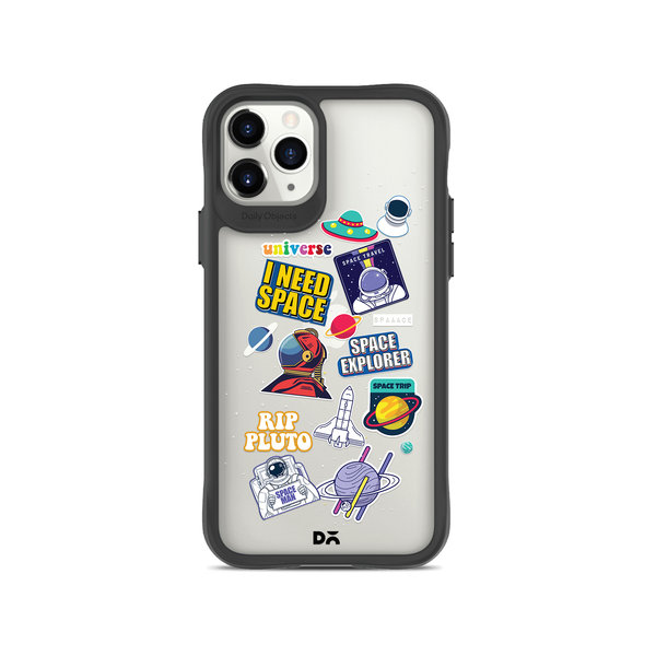 

DailyObjects Space Cadet Black Hybrid Clear Case Cover For iPhone 11 Pro