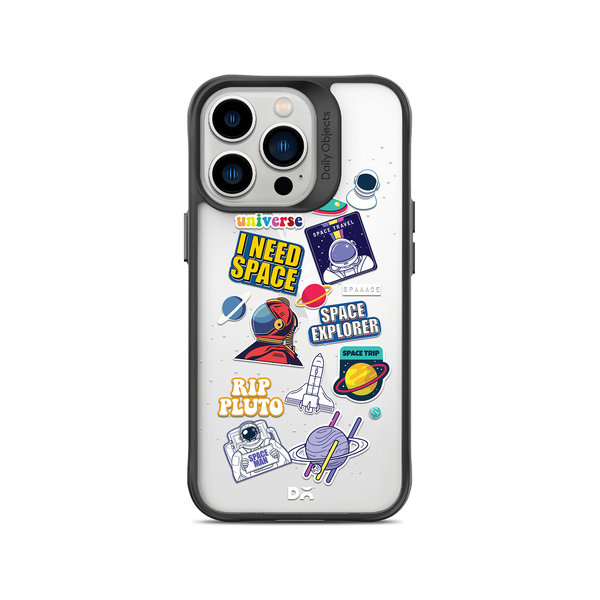 

DailyObjects Space Cadet Black Hybrid Clear Case Cover For iPhone 13 Pro Max