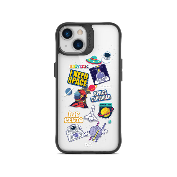 

DailyObjects Space Cadet Black Hybrid Clear Case Cover For iPhone 14
