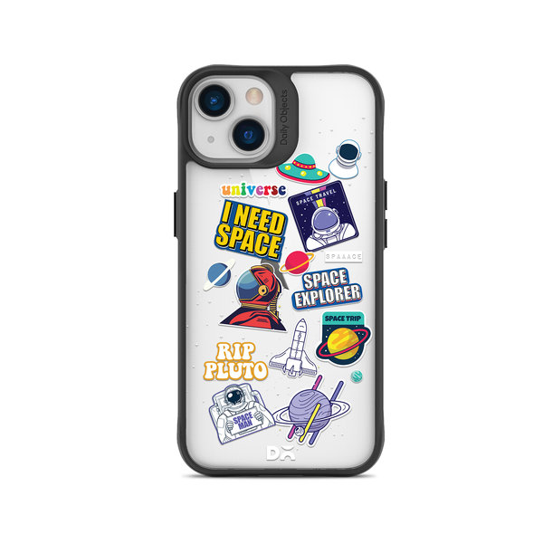 

DailyObjects Space Cadet Black Hybrid Clear Case Cover For iPhone 15