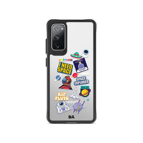 

DailyObjects Space Cadet Black Hybrid Clear Case Cover For Samsung Galaxy S20 FE