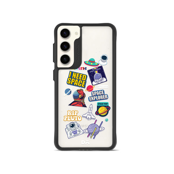 

DailyObjects Space Cadet Black Hybrid Clear Case Cover For Samsung Galaxy S23 Plus