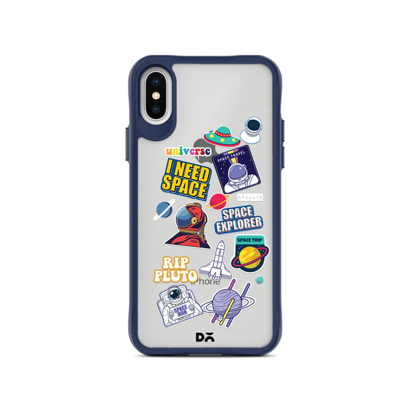 

DailyObjects Space Cadet Blue Hybrid Clear Case Cover For iPhone XS