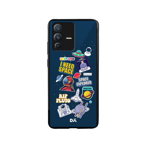 

DailyObjects Space Cadet Glass Case Cover For Vivo V23
