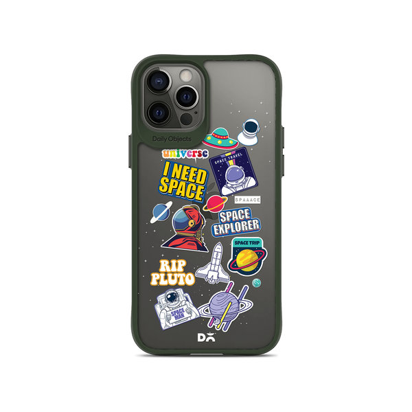 

DailyObjects Space Cadet Green Hybrid Clear Case Cover For iPhone 12 Pro Max