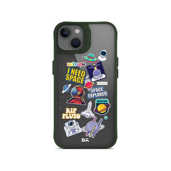 

DailyObjects Space Cadet Green Hybrid Clear Case Cover For iPhone 13 Mini