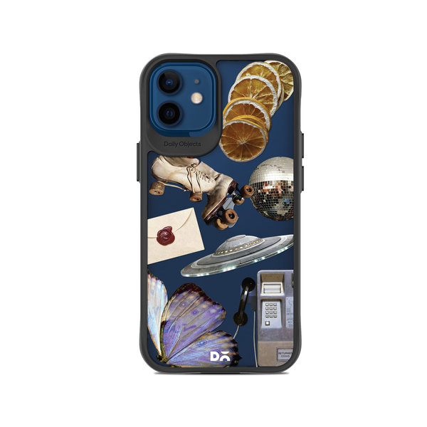 

DailyObjects Space Disc Black Hybrid Clear Case Cover For iPhone 12