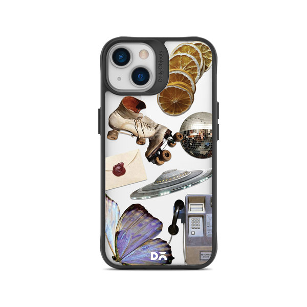 

DailyObjects Space Disc Black Hybrid Clear Case Cover For iPhone 13