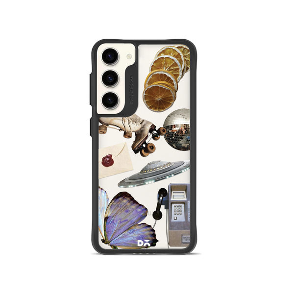 

DailyObjects Space Disc Black Hybrid Clear Case Cover For Samsung Galaxy S23