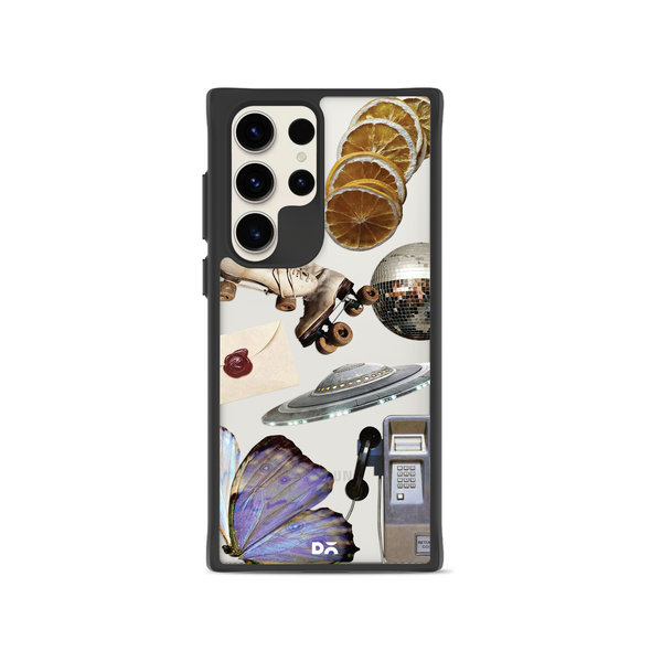 

DailyObjects Space Disc Black Hybrid Clear Case Cover For Samsung Galaxy S23 Ultra