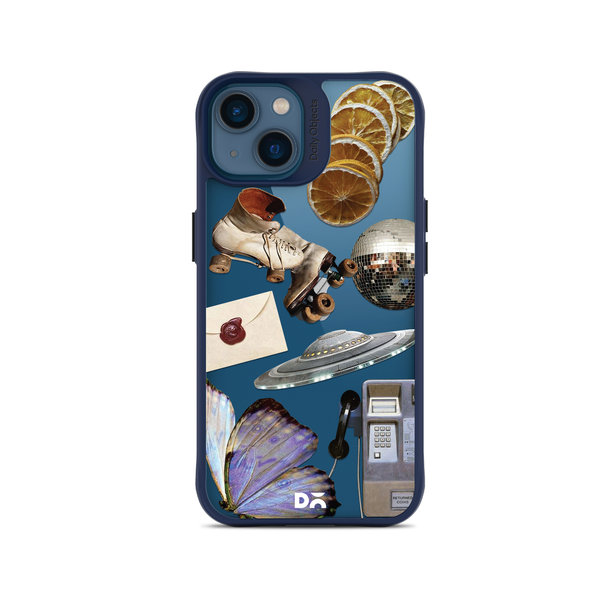 

DailyObjects Space Disc Blue Hybrid Clear Case Cover For iPhone 14 Plus