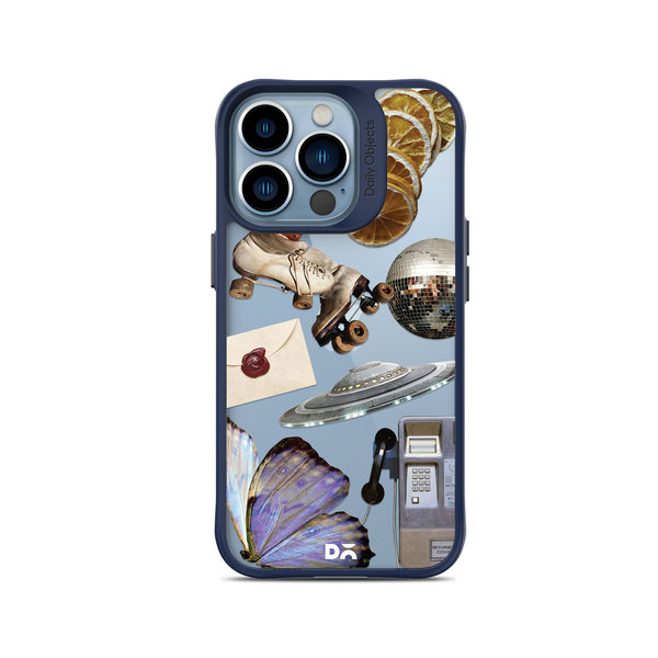 

DailyObjects Space Disc Blue Hybrid Clear Case Cover For iPhone 14 Pro