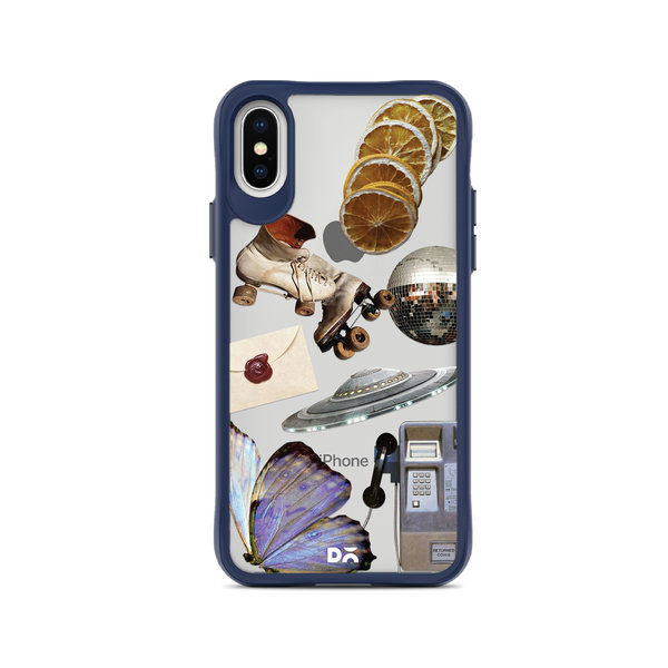 

DailyObjects Space Disc Blue Hybrid Clear Case Cover For iPhone XS