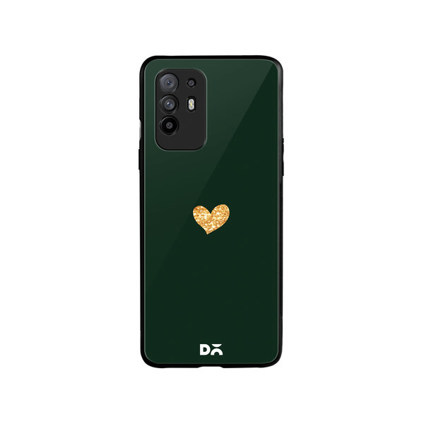 

DailyObjects Sparkle Heart Bottle Green Glass Case Cover For Oppo F19 Pro Plus