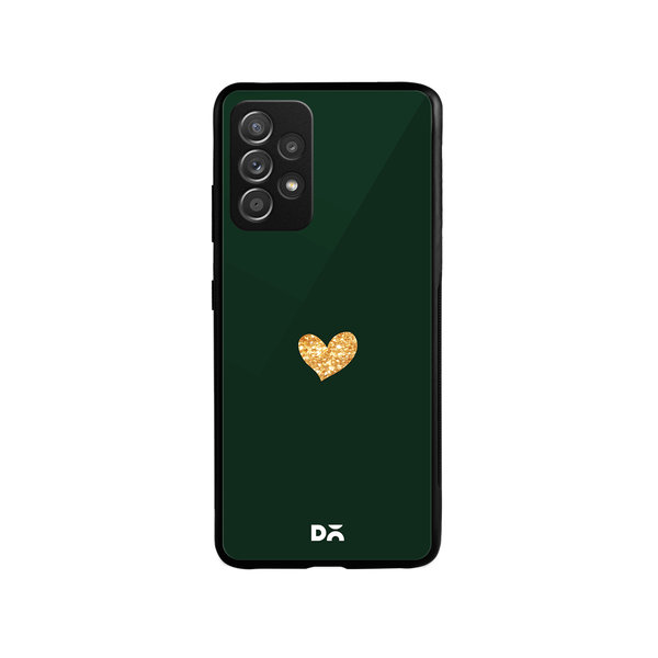 

DailyObjects Sparkle Heart Bottle Green Glass Case Cover For Samsung Galaxy A52
