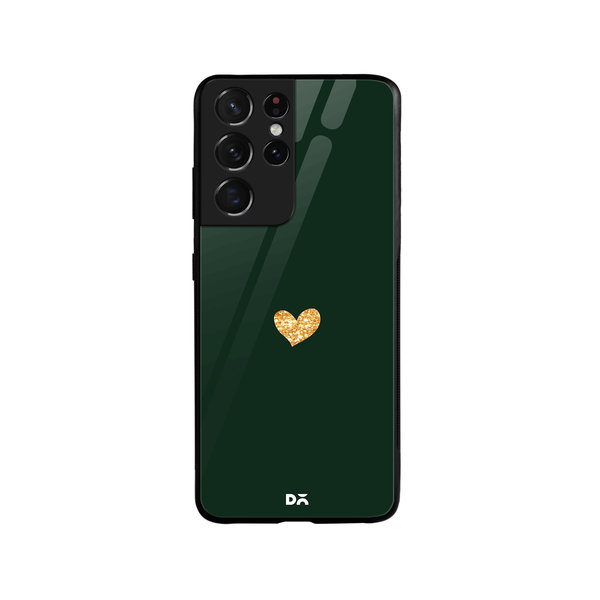 

DailyObjects Sparkle Heart Bottle Green Glass Case Cover For Samsung Galaxy S21 Ultra