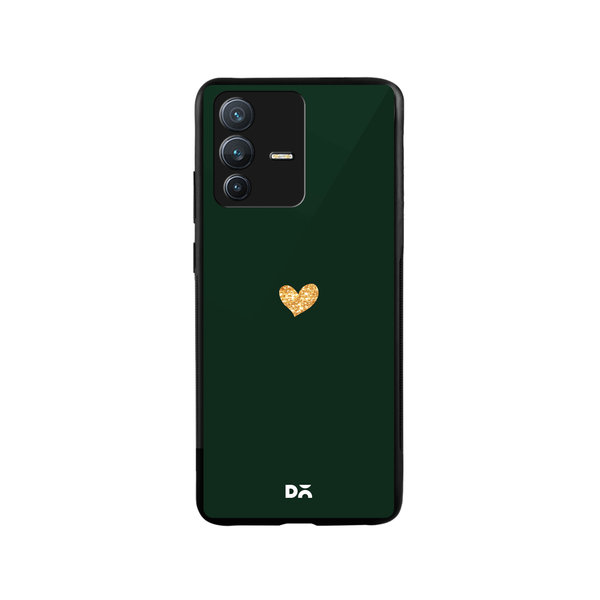 

DailyObjects Sparkle Heart Bottle Green Glass Case Cover For Vivo V23 Pro