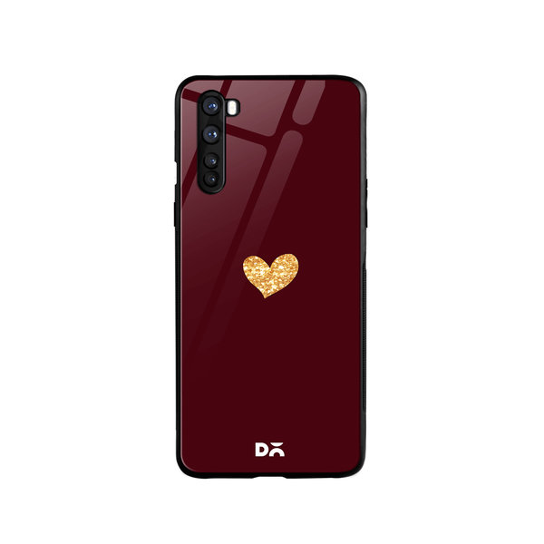 

DailyObjects Sparkle Heart Burgundy Glass Case Cover For OnePlus Nord