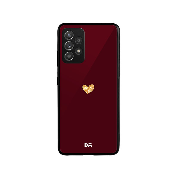 

DailyObjects Sparkle Heart Burgundy Glass Case Cover For Samsung Galaxy A73