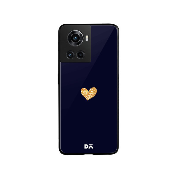 

DailyObjects Sparkle Heart Navy Glass Case Cover For OnePlus 10R