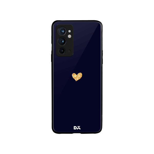 

DailyObjects Sparkle Heart Navy Glass Case Cover For OnePlus 9RT