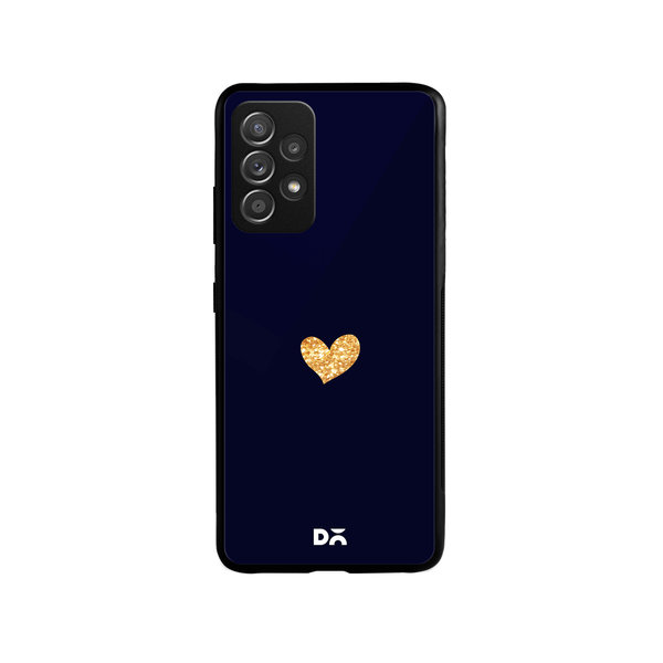 

DailyObjects Sparkle Heart Navy Glass Case Cover For Samsung Galaxy A52