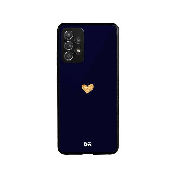 

DailyObjects Sparkle Heart Navy Glass Case Cover For Samsung Galaxy A53