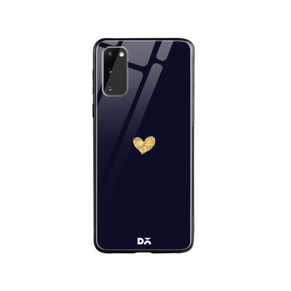 DailyObjects Sparkle Heart Navy Glass Case Cover For Samsung Galaxy S20