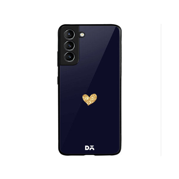 

DailyObjects Sparkle Heart Navy Glass Case Cover For Samsung Galaxy S22 Plus