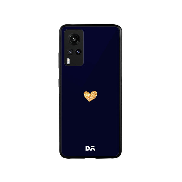 

DailyObjects Sparkle Heart Navy Glass Case Cover For Vivo X60
