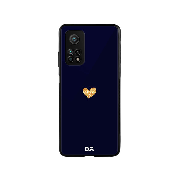 DailyObjects Sparkle Heart Navy Glass Case Cover For Xiaomi Mi 10T
