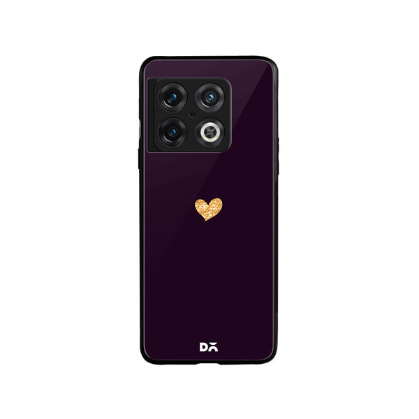 

DailyObjects Sparkle Heart Plum Glass Case Cover For OnePlus 10 Pro