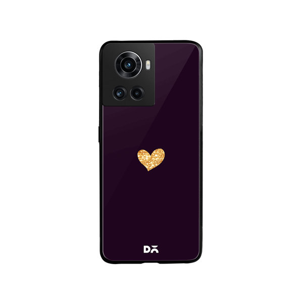 

DailyObjects Sparkle Heart Plum Glass Case Cover For OnePlus 10R