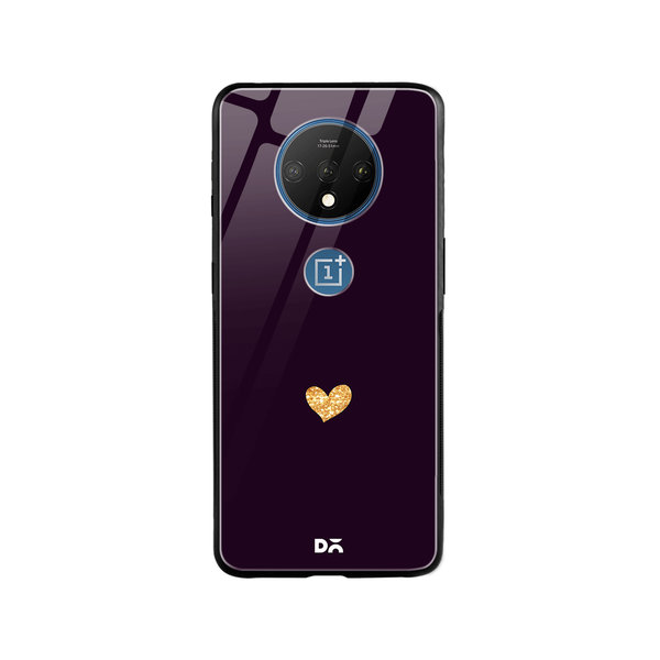 

DailyObjects Sparkle Heart Plum Glass Case Cover For OnePlus 7T