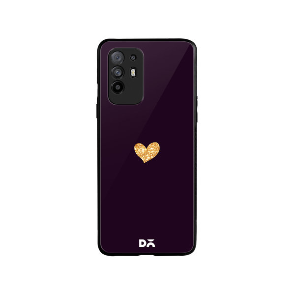 

DailyObjects Sparkle Heart Plum Glass Case Cover For Oppo F19 Pro Plus