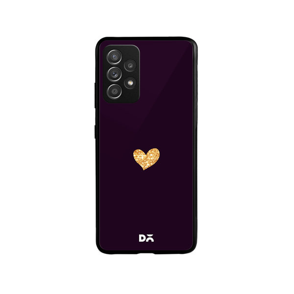 

DailyObjects Sparkle Heart Plum Glass Case Cover For Samsung Galaxy A52