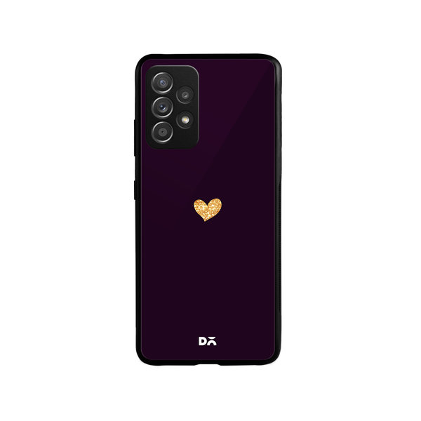 

DailyObjects Sparkle Heart Plum Glass Case Cover For Samsung Galaxy A73