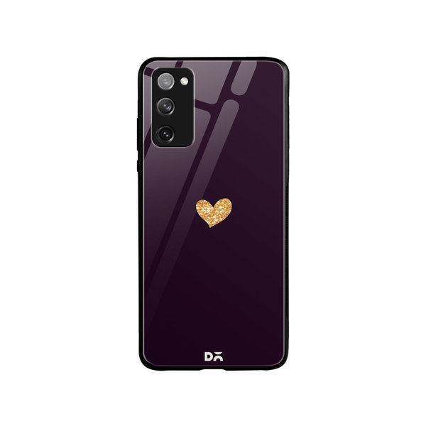 

DailyObjects Sparkle Heart Plum Glass Case Cover For Samsung Galaxy S20 FE