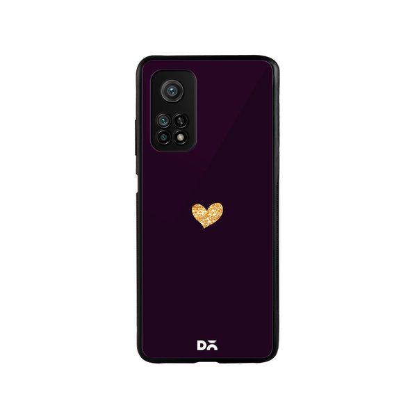 

DailyObjects Sparkle Heart Plum Glass Case Cover For Xiaomi Mi 10T