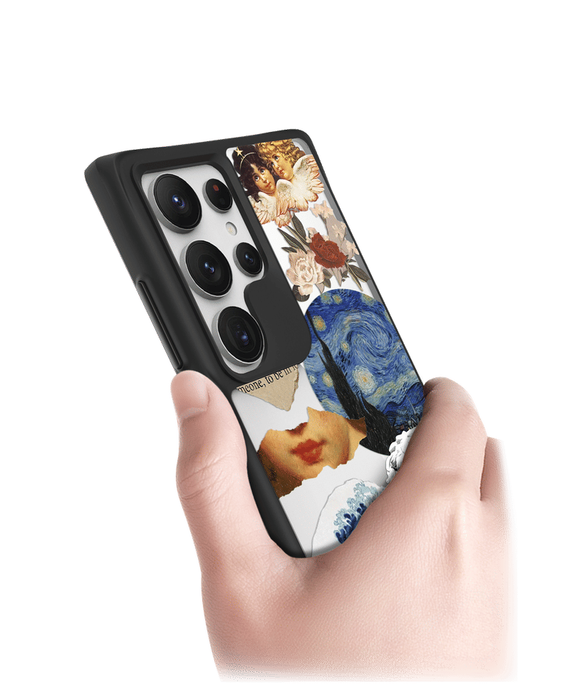 Starry Night Black Hybrid Clear Case Cover For Samsung Galaxy S24 Ultra