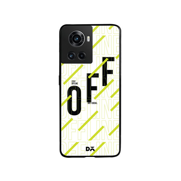 

DailyObjects Stay Offline Glass Case Cover For OnePlus 10R