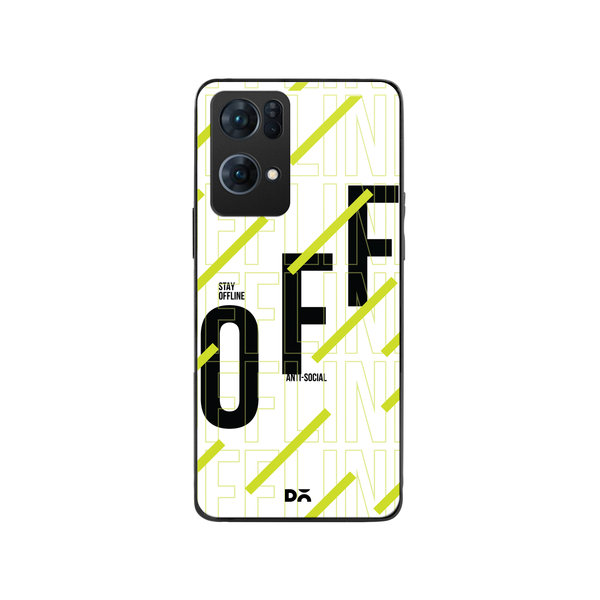 

DailyObjects Stay Offline Glass Case Cover For Oppo Reno 7 Pro