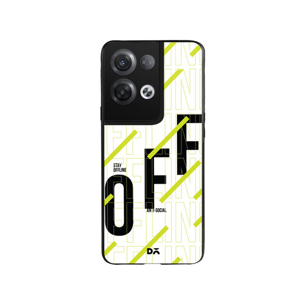 

DailyObjects Stay Offline Glass Case Cover For Oppo Reno 8