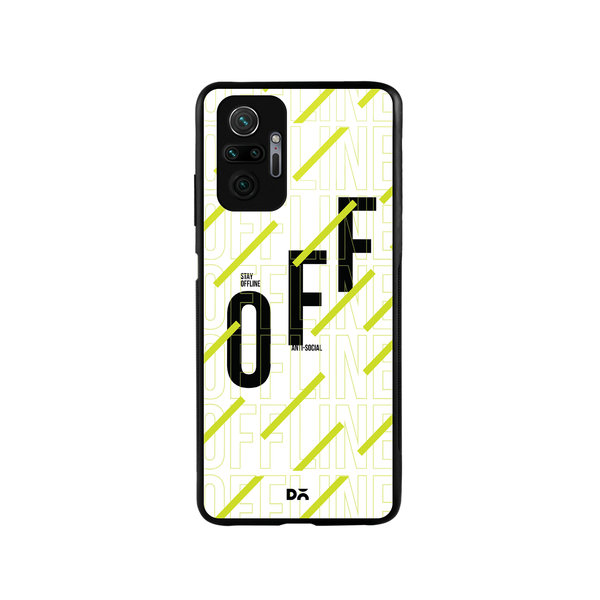 

DailyObjects Stay Offline Glass Case Cover For Xiaomi Redmi Note 10 Pro
