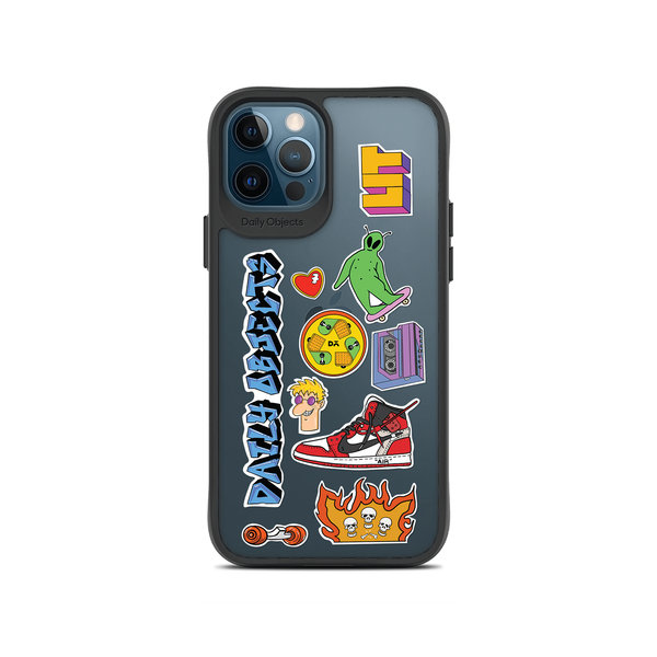 

DailyObjects Street Buzz Black Hybrid Clear Case Cover For iPhone 12 Pro