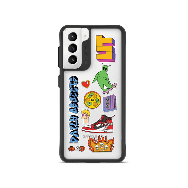 

DailyObjects Street Buzz Black Hybrid Clear Case Cover For Samsung Galaxy S21 Plus