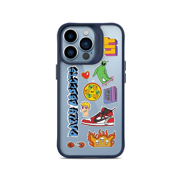 

DailyObjects Street Buzz Blue Hybrid Clear Case Cover For iPhone 13 Pro Max