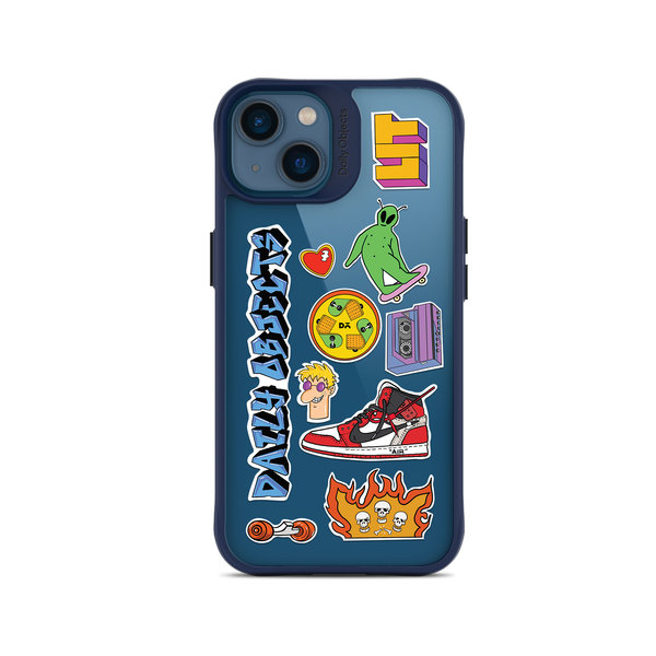 

DailyObjects Street Buzz Blue Hybrid Clear Case Cover For iPhone 14 Plus