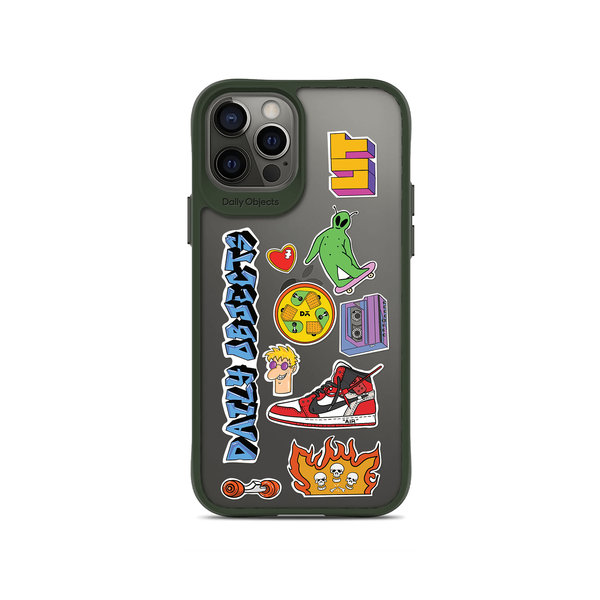 

DailyObjects Street Buzz Green Hybrid Clear Case Cover For iPhone 12 Pro Max